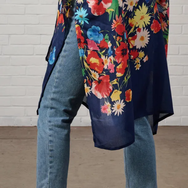 Raseela Blue Floral Modal Topper