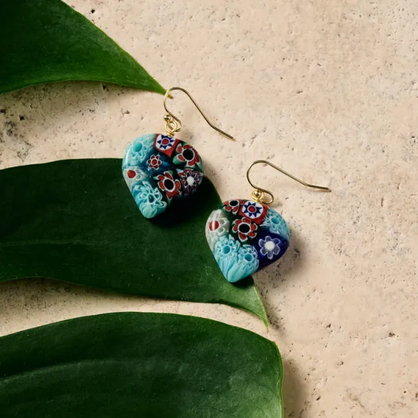 Raza Murano Millefiori Drop Earrings