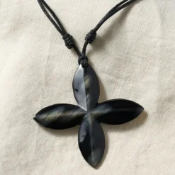 Reclaimed Horn Cross Pendant