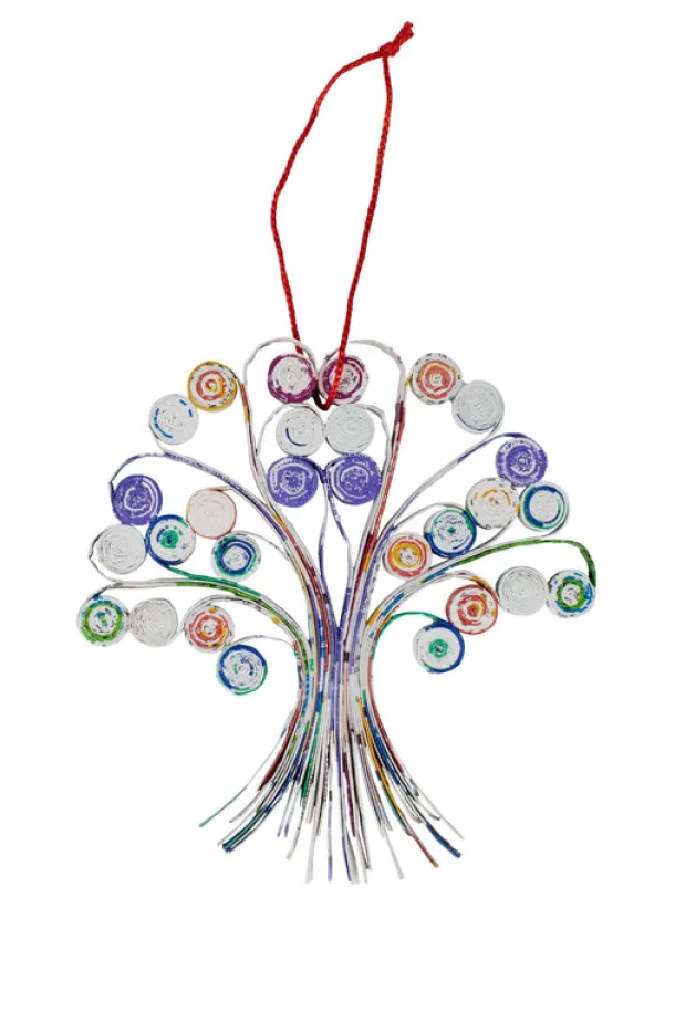 Recycled Paper Tree Ornament