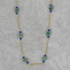 Recycled Sari & Glass Bead Necklace