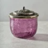 Ria Crackle Glass Jar - Purple
