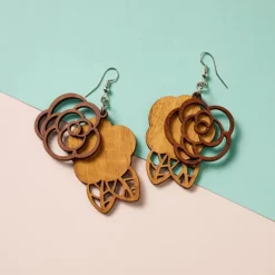 Rosas Langka Wood Earrings