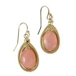 Rose Onyx Drop Earrings