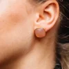Rose Onyx Stud Earrings