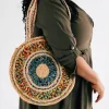 Round Sari Jute Shoulder Bag