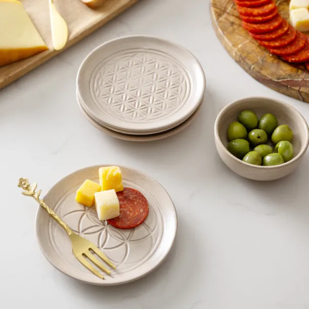 Sacred Geometry Appetizer Plates - Set of 4