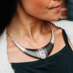 Safia Tuareg Ebony Collar Necklace