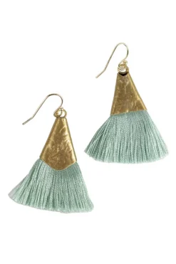 Sage Tassel Earrings