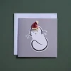 Santa Cat Paws Quilled Card
