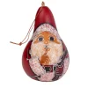 Santa Gourd Ornament