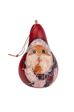 Santa Gourd Ornament