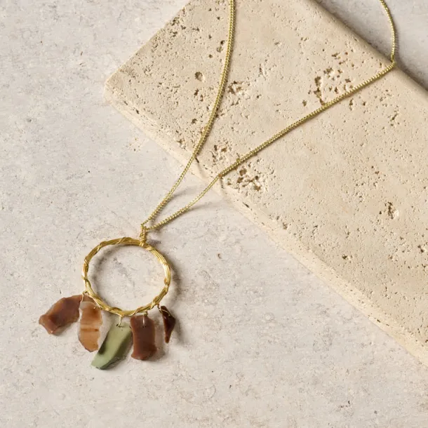 Saroja Brass Pendant Necklace