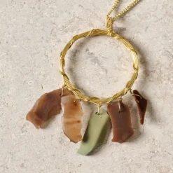 Saroja Brass Pendant Necklace