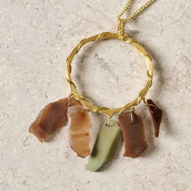 Saroja Brass Pendant Necklace