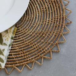 Sarpila Round Handwoven Palm Placemat