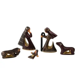 Serene Ceramic Nativity - Set of 5