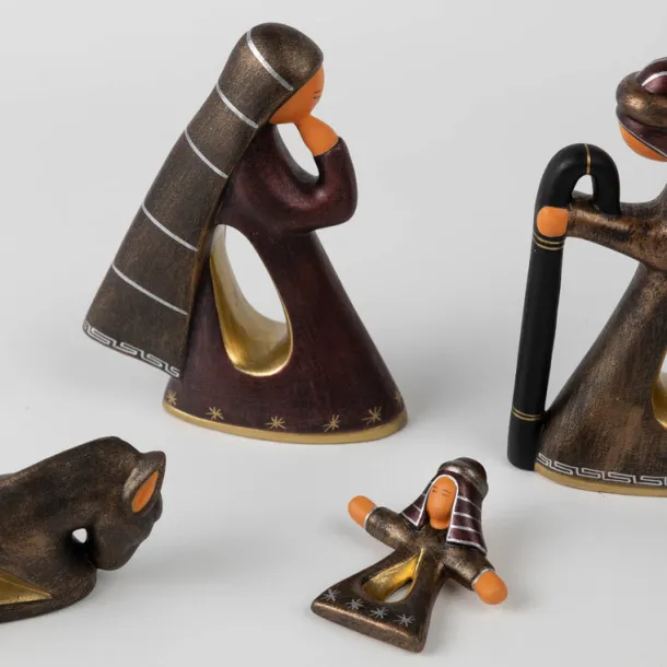 Serene Ceramic Nativity - Set of 5