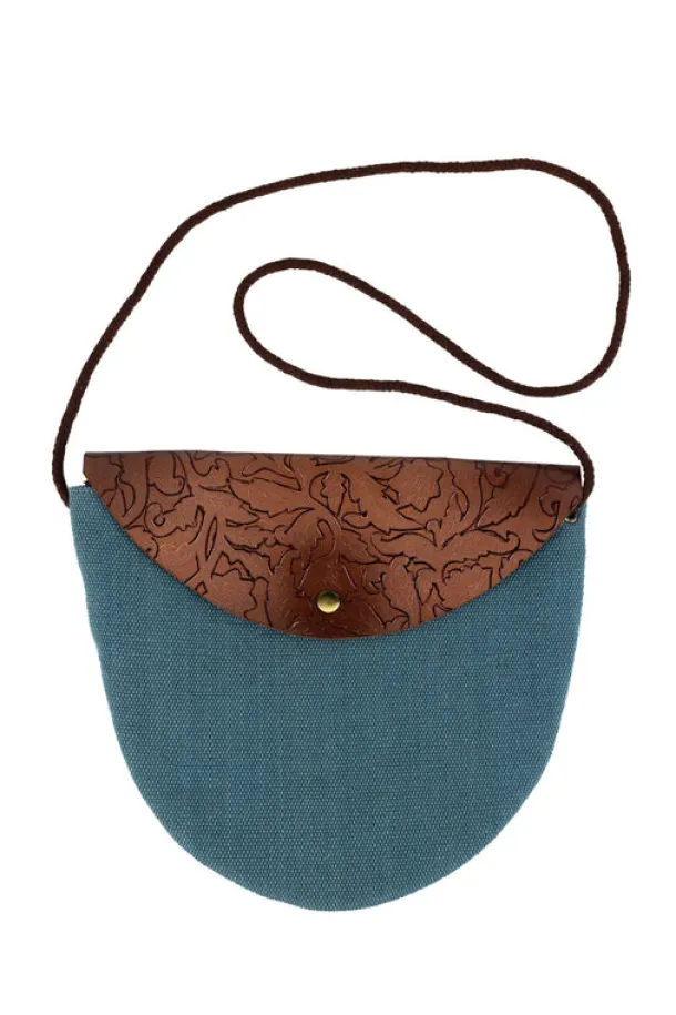 Shanti Leather and Canvas Purse
