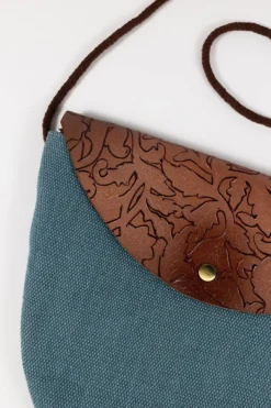 Shanti Leather and Canvas Purse