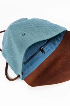 Shanti Leather and Canvas Purse