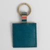 Shanti Square Leather Key Ring