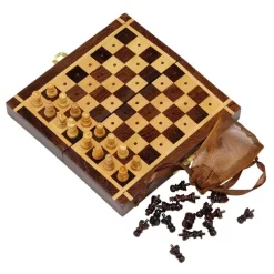 Sheesham Travel Chess Set