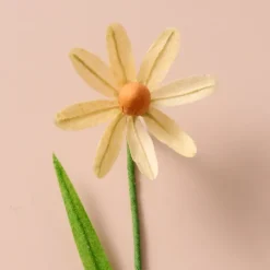 Silk Paper Cone Flowers - Cream