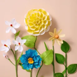 Silk Paper Cone Flowers - Cream