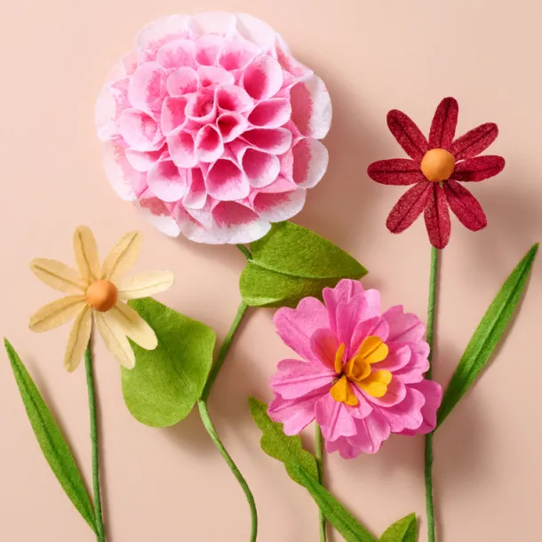 Silk Paper Cone Flowers - Burgandy