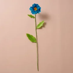 Silk Paper Cosmo Flowers - Blue