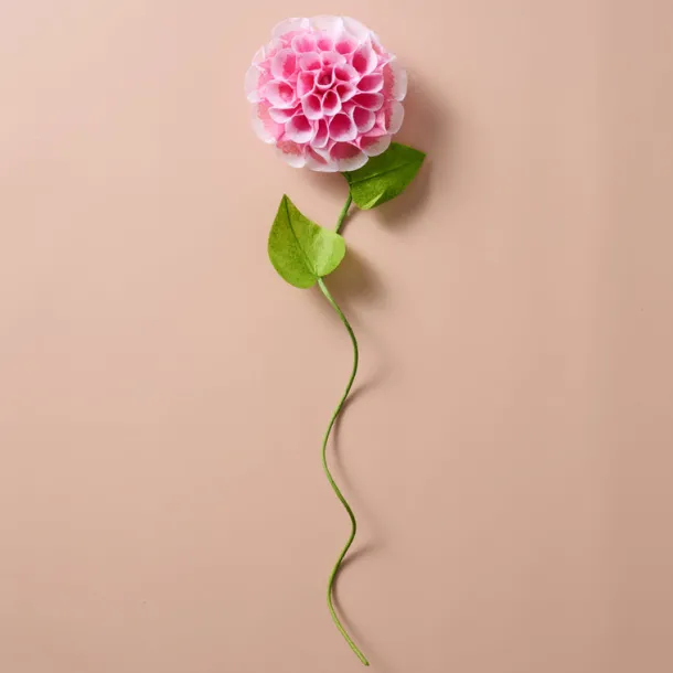 Silk Paper Dahlia Flowers - Pink