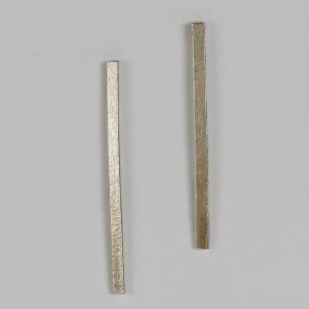 Silver Brass Bar Drop Earrings - Convertible