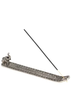 Silver Elephant Incense Holder