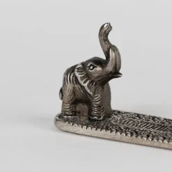 Silver Elephant Incense Holder