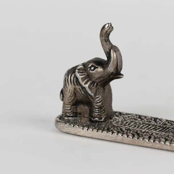 Silver Elephant Incense Holder