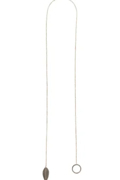 Silver Leaf Lariat Necklace
