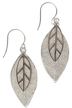 Silver Leaves Earrings