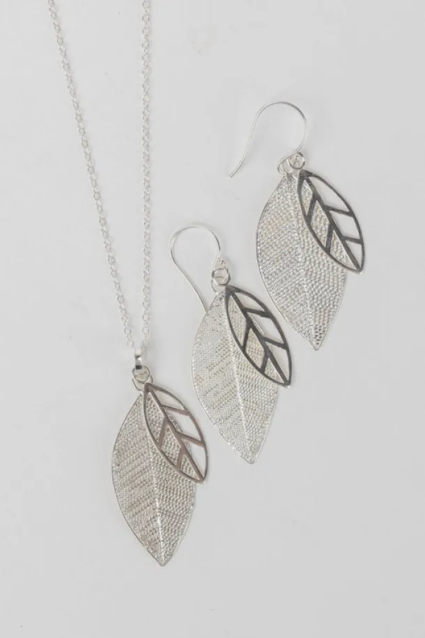 Silver Leaves Earrings