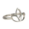 Silvery Lotus Ring