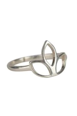Silvery Lotus Ring