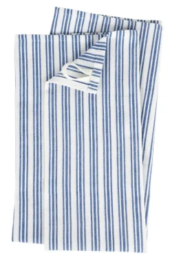 Small Stripe Blue White Tea Towel
