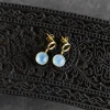 Sona Chalcedony Blue Gem Drop Earrings