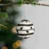 Striped Felt Ball Ornament