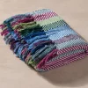 Striped Recycled Cotton Throw Blanket
