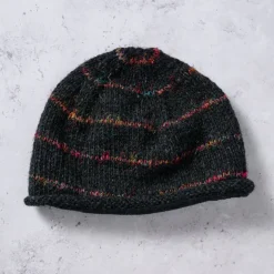 Striped Recycled Wool Knit Hat