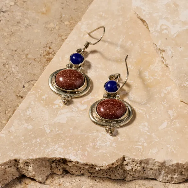 Styacka Mixed Stone Dangle Earrings