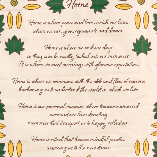 Sunflower Home Poem Wall Hanging