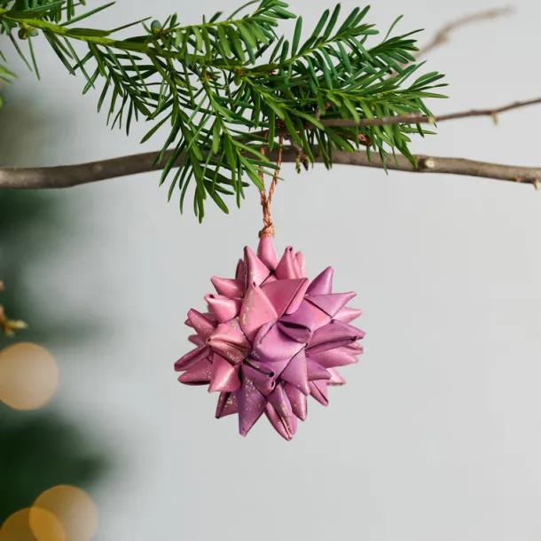 Supernova Folded Ball Ornament - Pink
