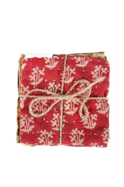Surprise Kantha Coasters